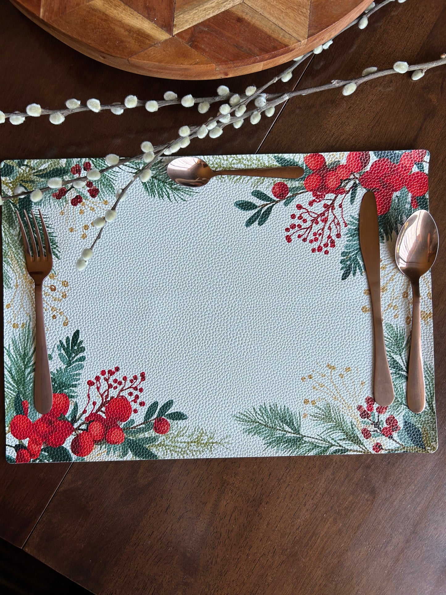 Rectangular Floral Navidad
